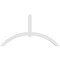 Ekena Millwork Archdale Architectural Grade PVC Gable Bracket, 108"W x 58 1/2"H x 4"D x 6"F, 13/12 Pitch GBP108X59X0406ARC00 - alternate 4